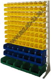 Стойка с пластиковыми ящиками C1-09-02-01 односторонняя 1150х1500