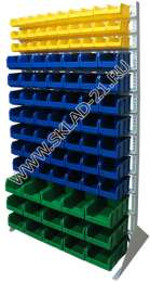 Стойка с пластиковыми ящиками B1-03-07-03 односторонняя 1150х2000