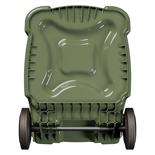 Передвижной мусорный контейнер 360 л. с крышкой без педали