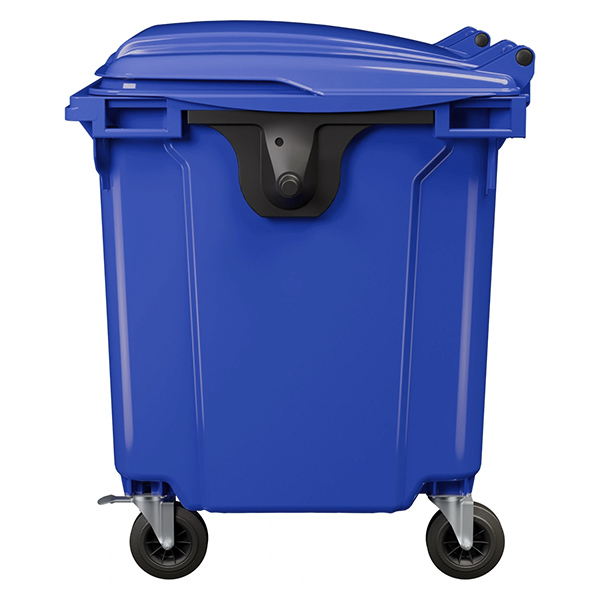 Передвижной мусорный контейнер 1100 л. с крышкой без педали
