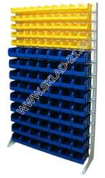 Стойка с пластиковыми ящиками B1-05-09-00 односторонняя 1150х2020