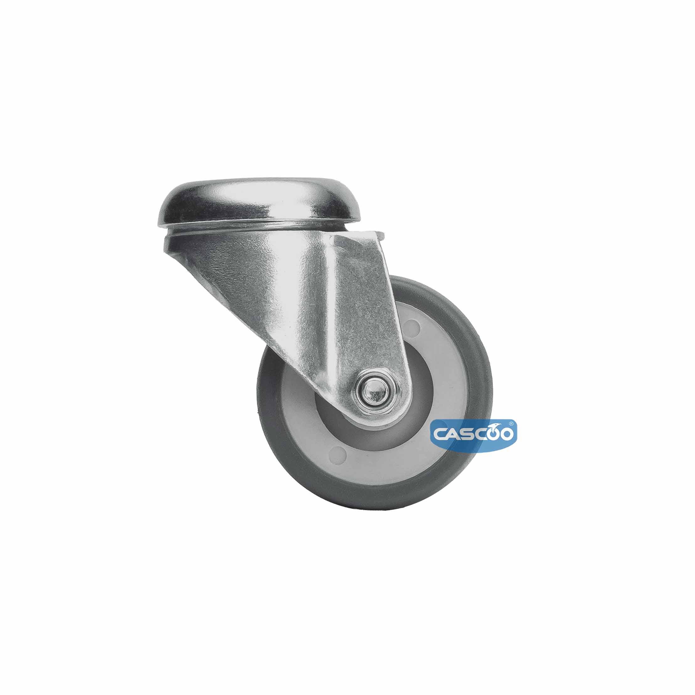 Колесо CASCOO поворотное, (d=50мм, г/п=50кг) термопластичная резина / полипропилен, Германия