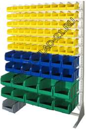 Стойка с пластиковыми ящиками C1-06-02-02 односторонняя 1150х1500