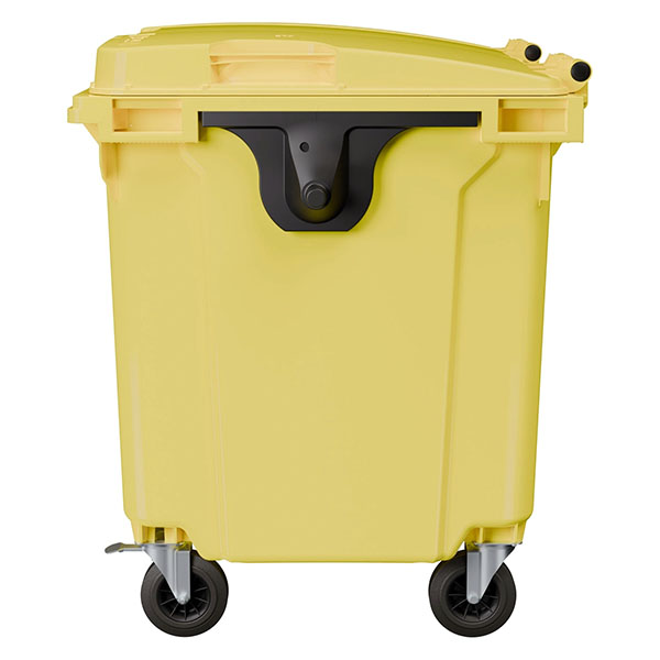 Передвижной мусорный контейнер 1100 л. с крышкой без педали