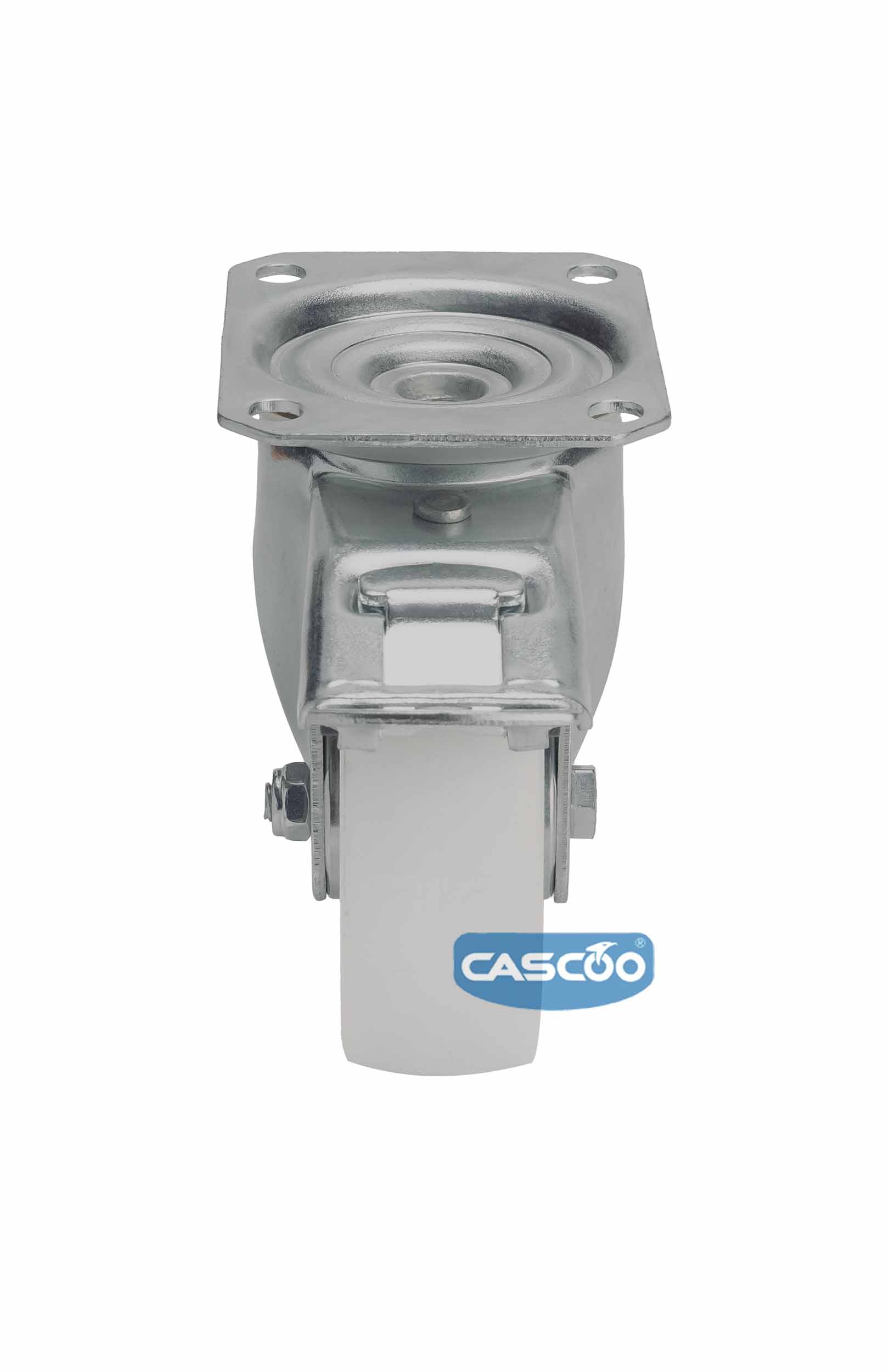 Колесо CASCOO поворотное с тормозом, (d=100мм, г/п=150кг) полиамид, Германия