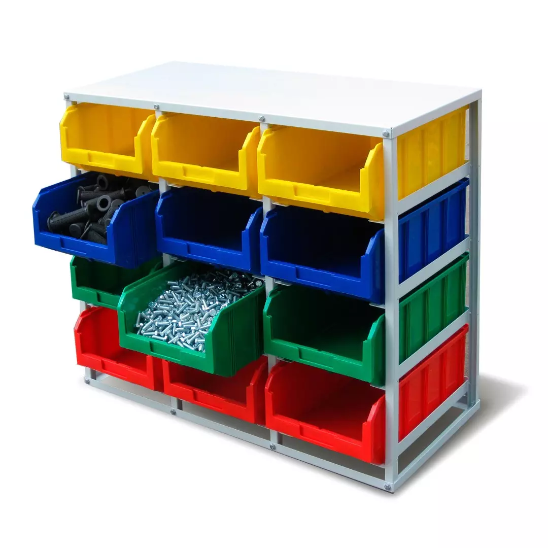 Стеллаж напольный с ящиками V4 на 12 ячеек V4-12