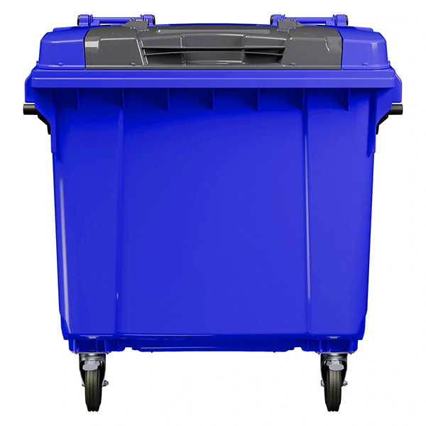 Передвижной мусорный контейнер 1100 л. с крышкой TwinLid без педали