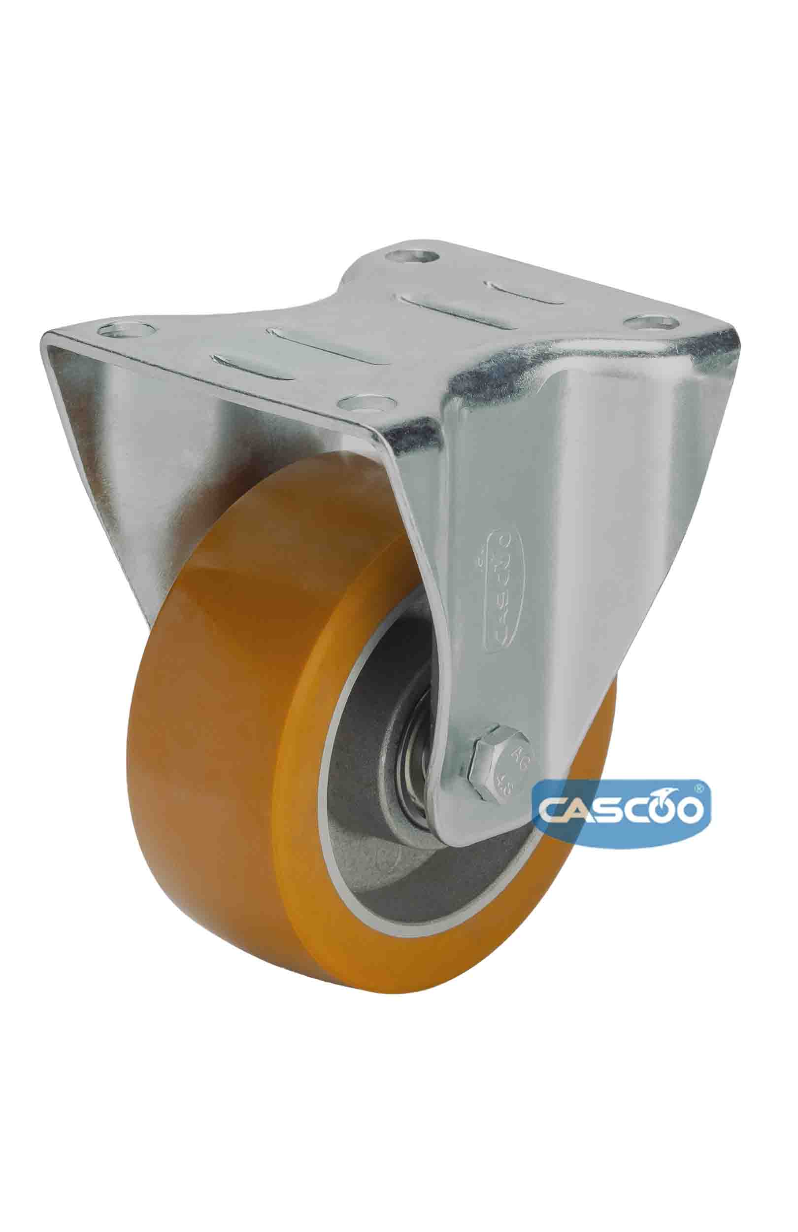 Колесо CASCOO фиксированное, (d=100мм, г/п=250кг) полиуретан/алюминий, Германия