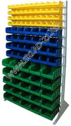 Стойка с пластиковыми ящиками B1-04-04-05 односторонняя 1150х2020