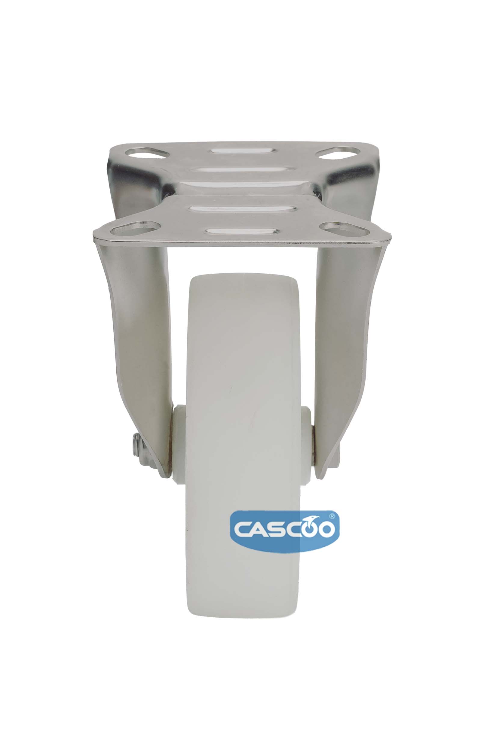 Колесо CASCOO фиксированное из нержавейки, (d=125мм, г/п=200кг) полиамид, Германия