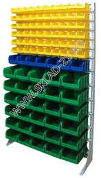 Стойка с пластиковыми ящиками B1-06-01-06 односторонняя 1150х2020