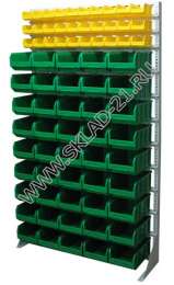 Стойка с пластиковыми ящиками B1-03-00-09 односторонняя 1150х2020