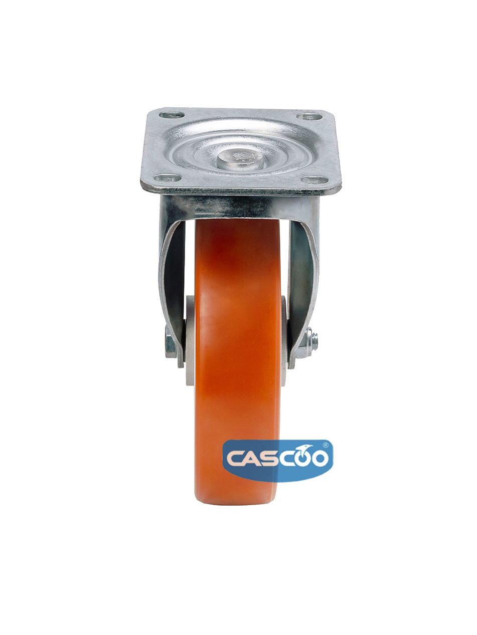 Колесо CASCOO поворотное, (d=200мм, г/п=700кг) полиуретан/алюминий, Германия