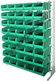 Стойка с пластиковыми ящиками C1-00-00-08 односторонняя 1150х1500