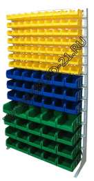 Стойка с пластиковыми ящиками B1-07-03-04 односторонняя 1150х2020