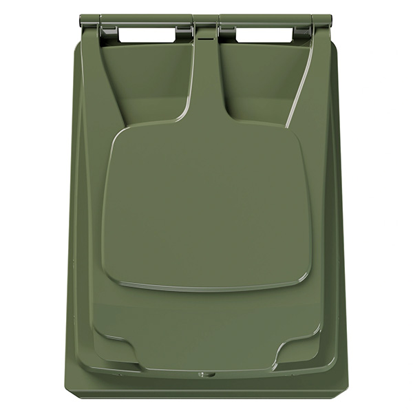 Передвижной мусорный контейнер 360 л. с крышкой без педали