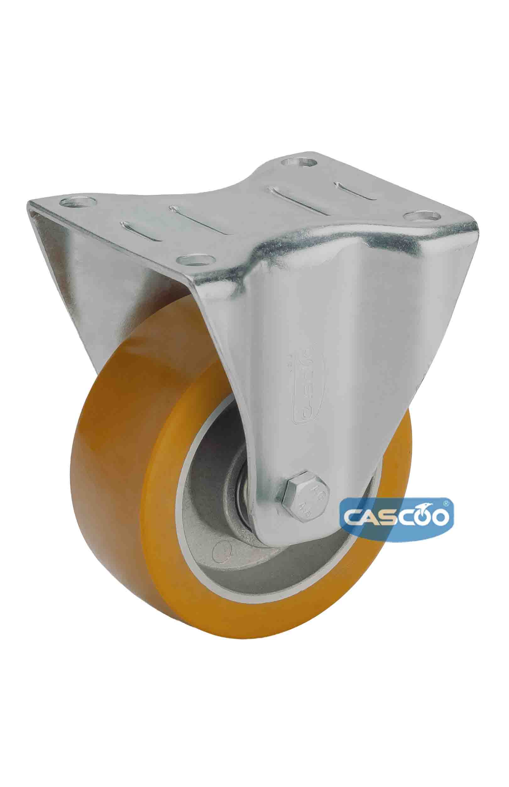 Колесо CASCOO фиксированное, (d=100мм, г/п=250кг) полиуретан/алюминий, Германия