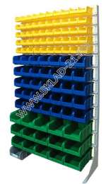 Стойка с пластиковыми ящиками B1-05-05-03 односторонняя 1150х2020