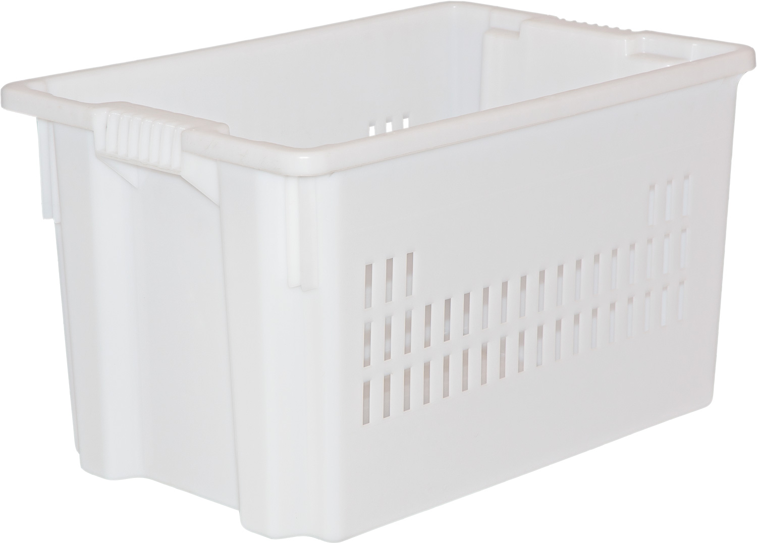 Ящик универсальный, перфорированный, дно сплошное 600x400x350 белый