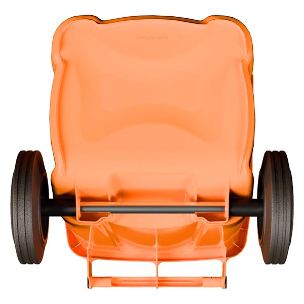 Мусорный контейнер 120 литров, оранжевый цвет