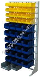 Стойка с пластиковыми ящиками А1-04-06-00 односторонняя 735х1500