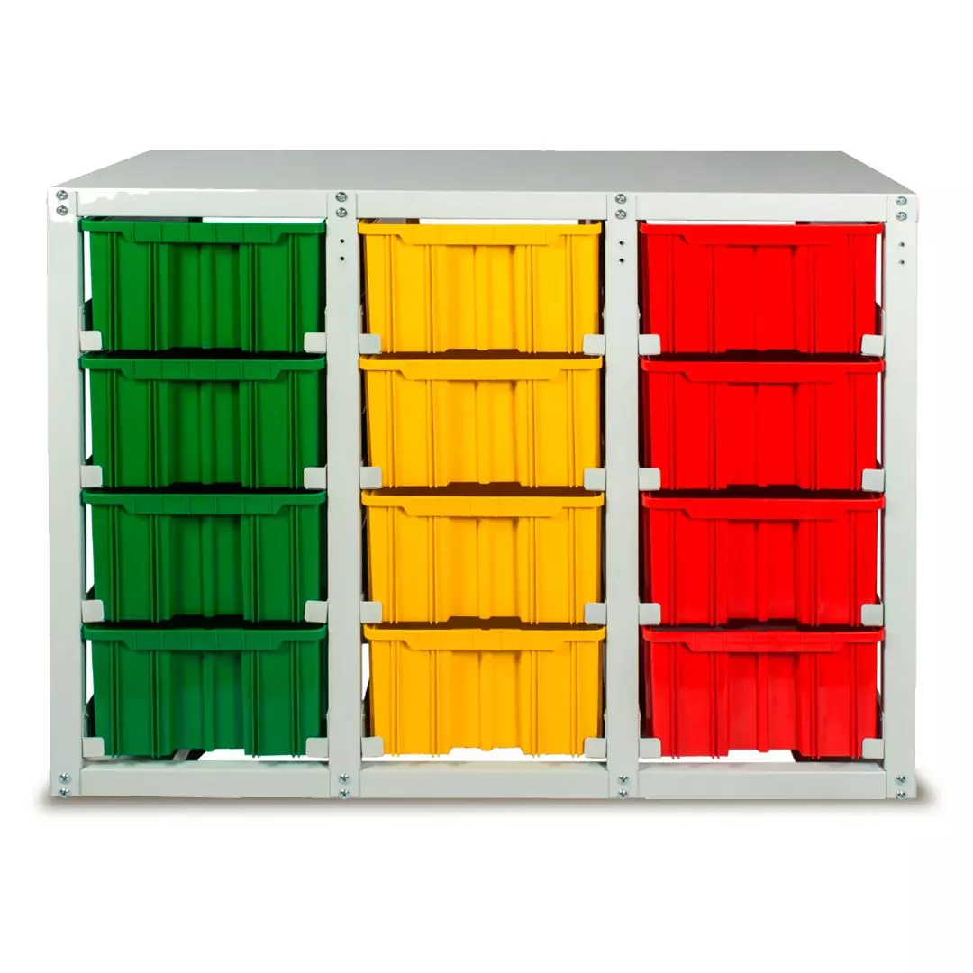 Стеллаж напольный с ящиками V4 на 12 ячеек V4-12