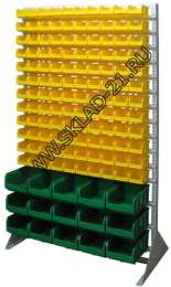 Стойка с пластиковыми ящиками B1-12-00-03 односторонняя 1150х2020