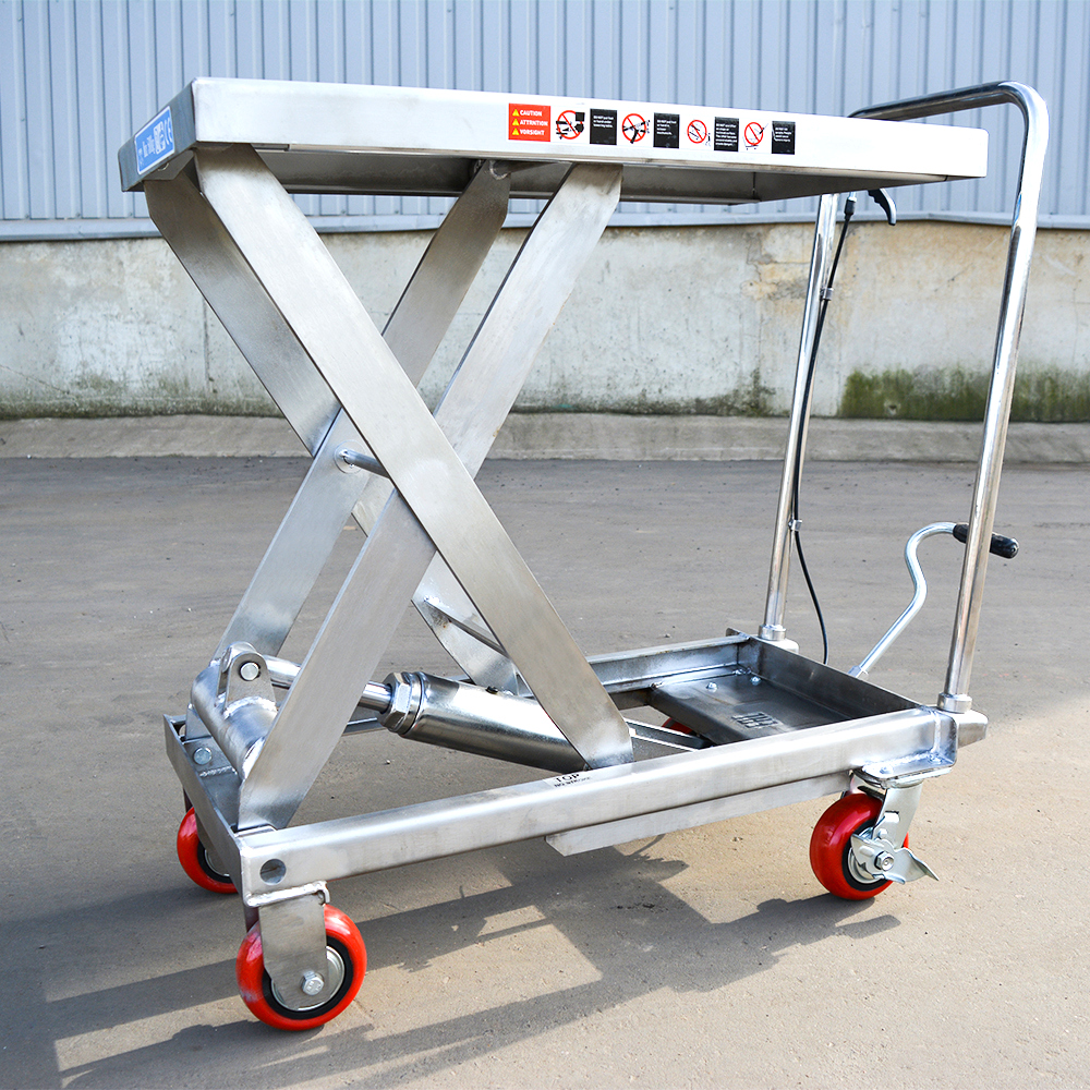 Гидравлический Подъемный Стол Передвижной из нержавеющей стали OXLIFT OXF50-STEEL 900 мм 500 кг 815х500х50 мм