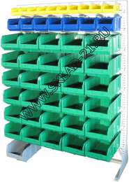 Стойка с пластиковыми ящиками C1-01-01-06 односторонняя 1150х1500