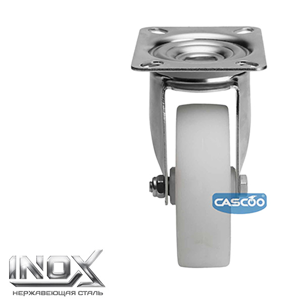 Колесо CASCOO поворотное из нержавейки, (d=125мм, г/п=200кг) полиамид, Германия