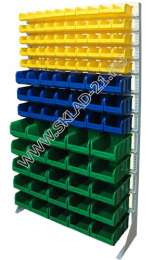 Стойка с пластиковыми ящиками B1-05-03-05 односторонняя 1150х2020