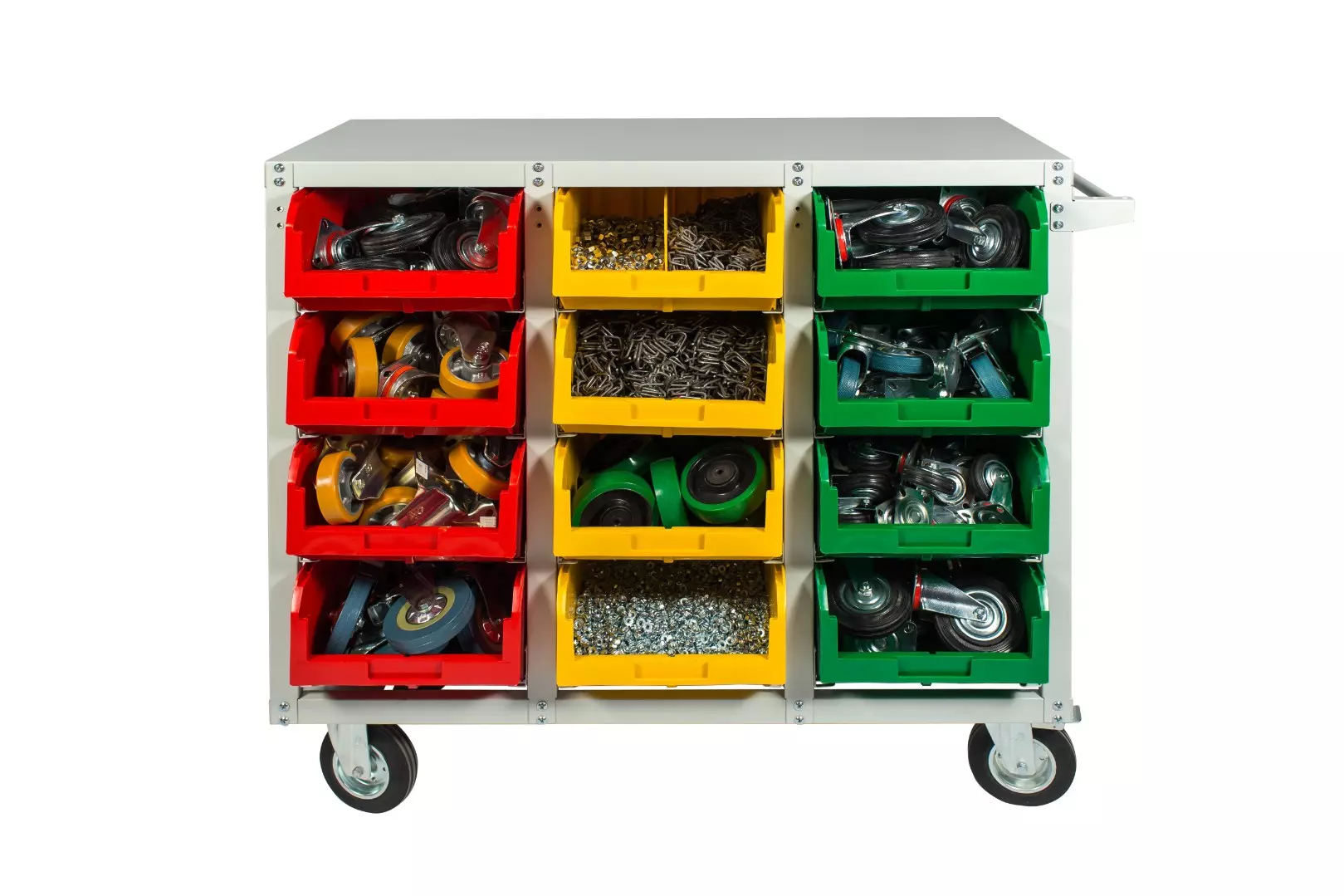 Стеллаж мобильный Стелла с ящиками V4 на 12 ячеек V4-12-160К