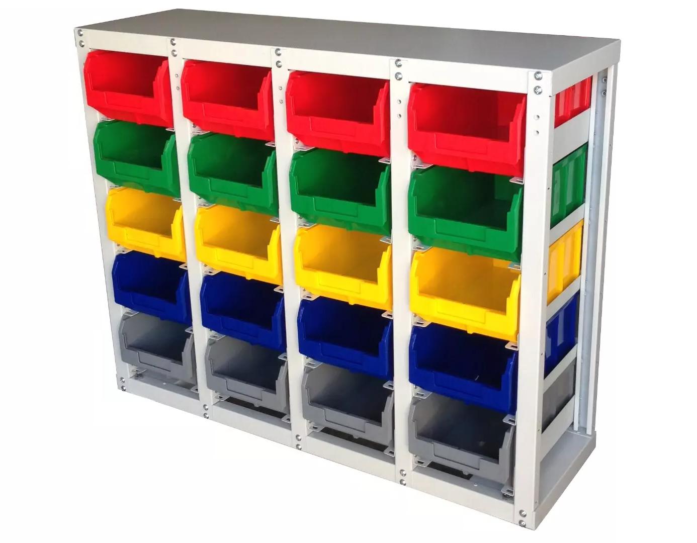 Стеллаж стационарный с ящиками V3 на 20 ячеек V3-20