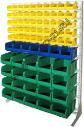 Стойка с пластиковыми ящиками C1-05-01-04 односторонняя 1150х1500