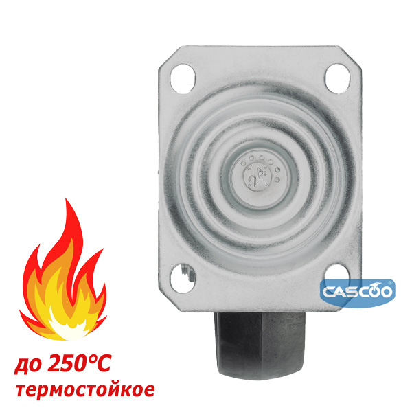 Колесо CASCOO термостойкое поворотное (d=100мм, г/п=100кг), полиамид со стекловолокном, Германия