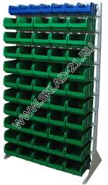 Стойка с пластиковыми ящиками B1-00-01-10 односторонняя 1150х2000