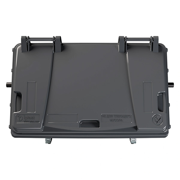 Передвижной мусорный контейнер 660 л. с крышкой без педали