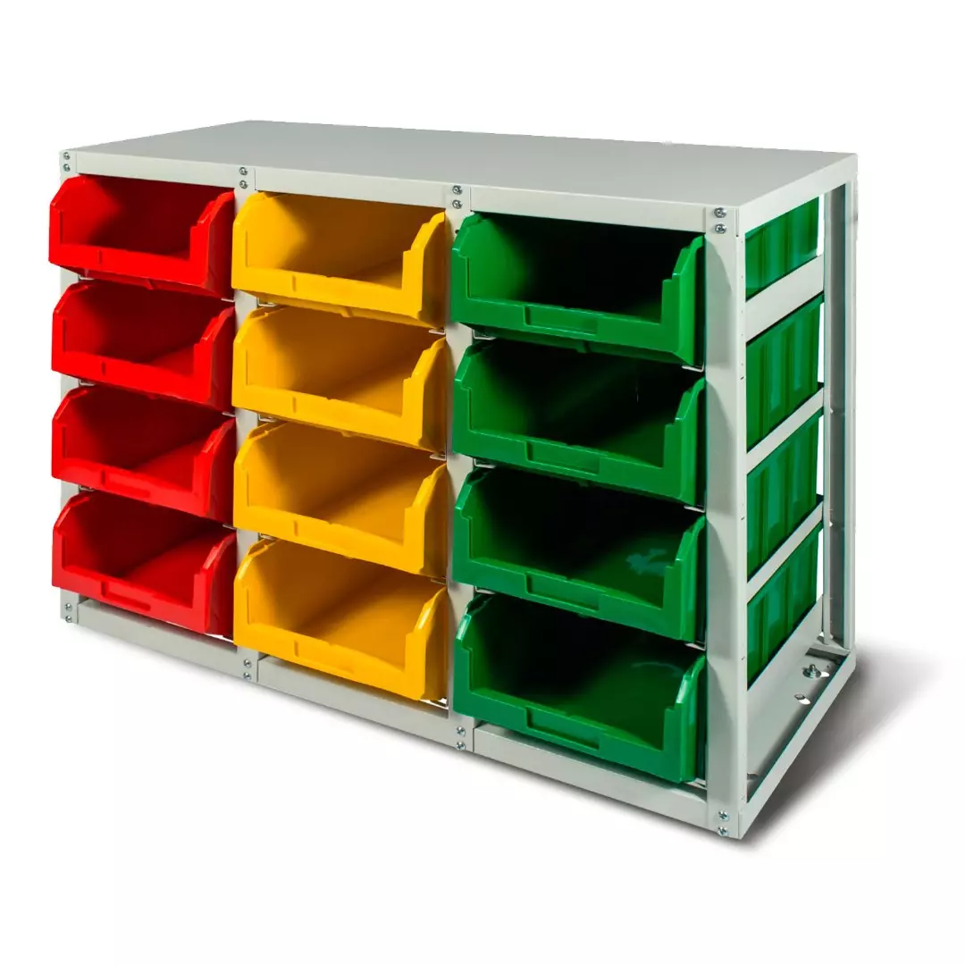 Стеллаж напольный с ящиками V4 на 12 ячеек V4-12