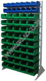 Стойка с пластиковыми ящиками B1-00-02-09 односторонняя 1150х2000