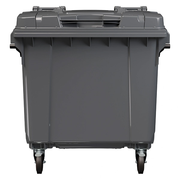 Передвижной мусорный контейнер 1100 л. с крышкой TwinLid без педали