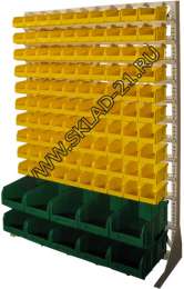 Стойка с пластиковыми ящиками C1-10-00-02 односторонняя 1150х1500