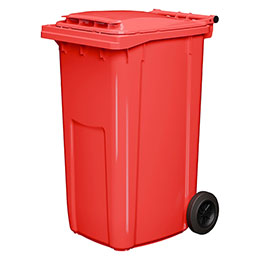 Передвижной мусорный контейнер 240 л., с крышкой без педали