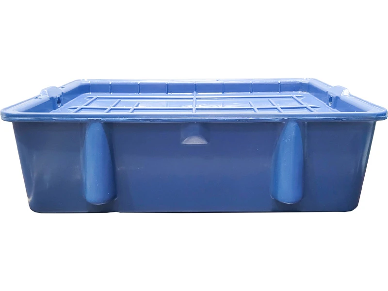 Пластиковый ящик с крышкой 502х332х150 синий