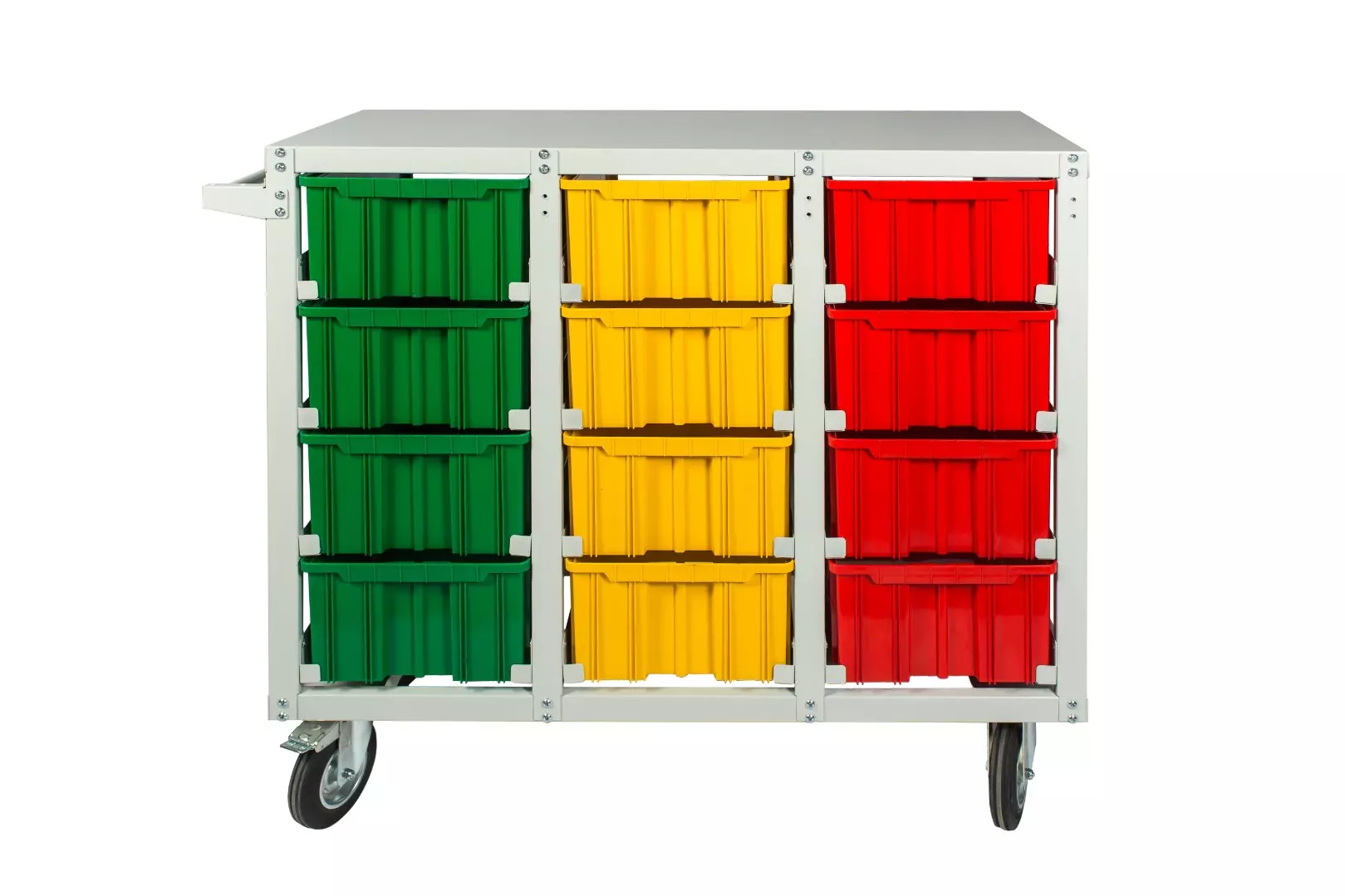 Стеллаж мобильный Стелла с ящиками V4 на 12 ячеек V4-12-160К