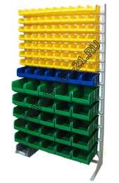 Стойка с пластиковыми ящиками B1-07-01-05 односторонняя 1150х2020