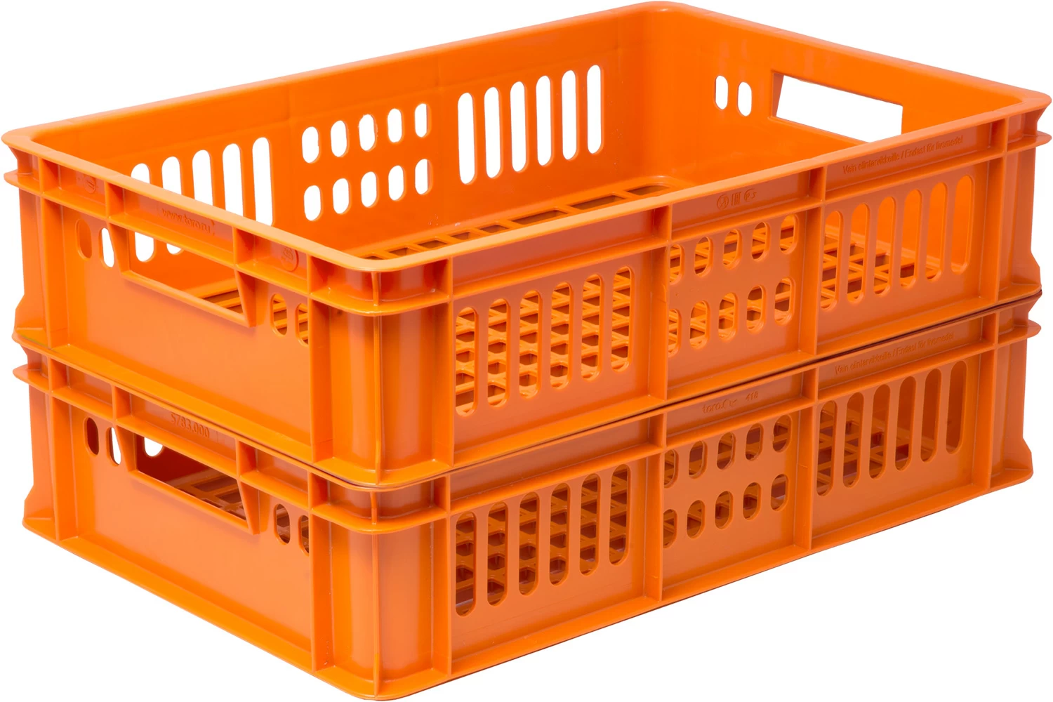 Пластиковый ящик 600х400х150 оранжевый