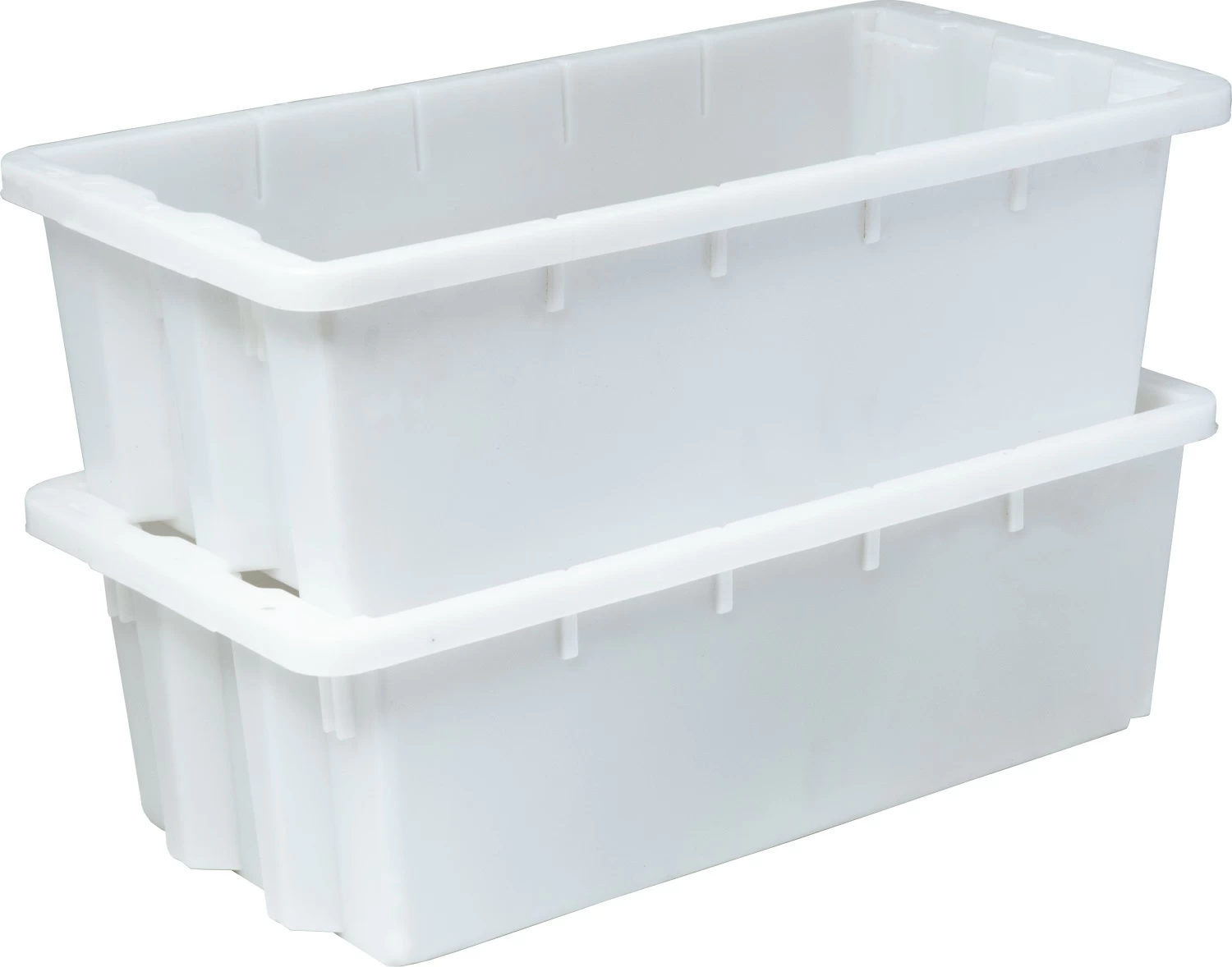 Пластиковый ящик 600x300x195 без крышки белый