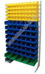 Стойка с пластиковыми ящиками B1-05-07-01 односторонняя 1150х2020