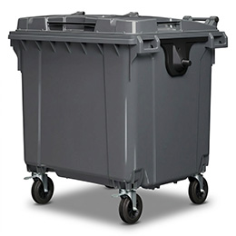 Передвижной мусорный контейнер 1100 л. с крышкой TwinLid без педали