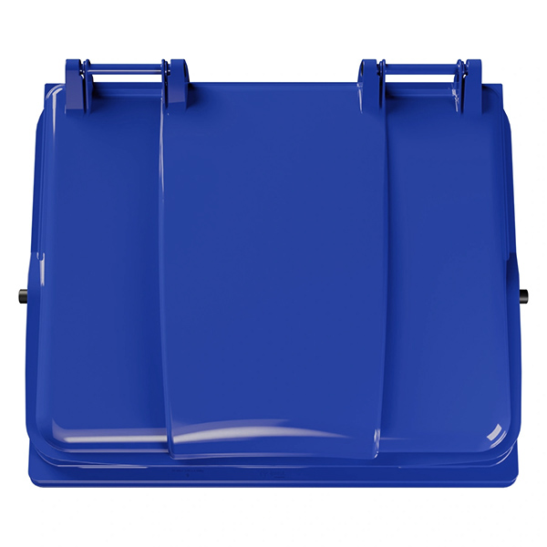 Передвижной мусорный контейнер 1100 л. с крышкой без педали